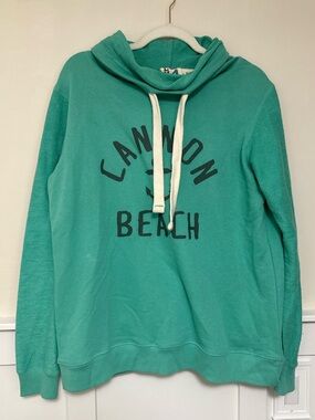 Teal Crewneck Sweatshirt “Cannon Beach” Oregon Coast